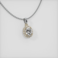 0.70 Ct. Sapphire Pendant, 14K Yellow & White 2