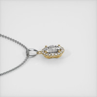 0.70 Ct. Sapphire Pendant, 14K Yellow & White 3