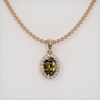 1.15 Ct. Gemstone Pendant, 18K Yellow & White 1