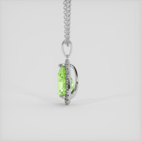 2.59 Ct. Green Paraiba Tourmaline Pendant, 14K White Gold 3