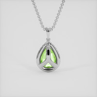 2.59 Ct. Green Paraiba Tourmaline Pendant, 14K White Gold 4