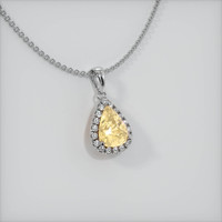 1.45 Ct. Sapphire Pendant, 14K White Gold 2