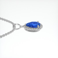 2.78 Ct. Sapphire Pendant, 18K White Gold 3