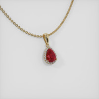 1.27 Ct. Ruby Pendant, 14K Yellow Gold 2