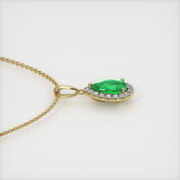 1.12 Ct. Emerald Pendant, 18K Yellow Gold 3