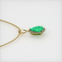 2.65 Ct. Emerald  Pendant - 18K Yellow Gold