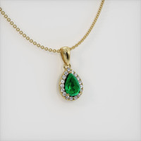 1.07 Ct. Emerald  Pendant - 18K Yellow Gold