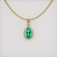 Emerald Pendant 2.26 Ct. 18K Yellow Gold Preview