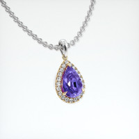 2.31 Ct. Gemstone Pendant, 14K Yellow & White 2