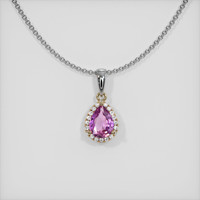 0.81 Ct. Sapphire Pendant, 14K Yellow & White 1