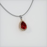 4.03 Ct. Ruby Pendant, 14K Yellow & White 2