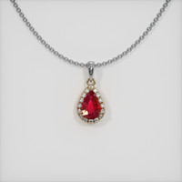 0.45 Ct. Ruby Pendant, 14K Yellow & White 1