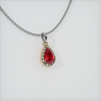 0.45 Ct. Ruby Pendant, 14K Yellow & White 2