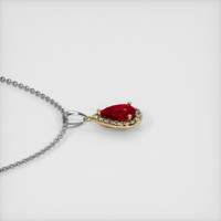 2.07 Ct. Ruby Pendant, 14K Yellow & White 3