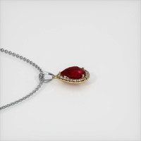 3.01 Ct. Ruby Pendant, 14K Yellow & White 3