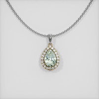 0.59 Ct. Sapphire Pendant, 14K Yellow & White 1