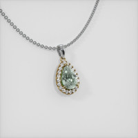 0.59 Ct. Sapphire Pendant, 14K Yellow & White 2