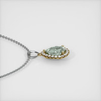 0.59 Ct. Sapphire Pendant, 14K Yellow & White 3