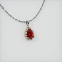 1.01 Ct. Ruby Pendant, 18K Yellow & White 2