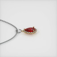 1.01 Ct. Ruby Pendant, 18K Yellow & White 3