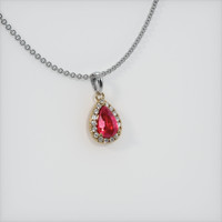 0.38 Ct. Ruby Pendant, 18K Yellow & White 2