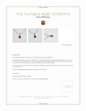 Ruby Pendant 1.18 Ct., 18K Yellow White Appraisal