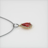 1.18 Ct. Ruby Pendant, 18K Yellow & White 3