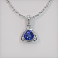1.43 Ct. Sapphire Pendant, Platinum 950 1