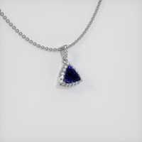 0.73 Ct. Sapphire Pendant, 14K White Gold 2