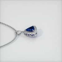 0.96 Ct. Blue Sapphire Pendant, 14K White Gold 3