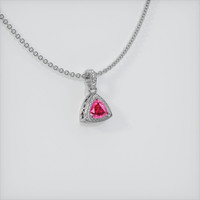 0.60 Ct. Ruby Pendant, 14K White Gold 2