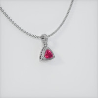 0.47 Ct. Ruby Pendant, 14K White Gold 2