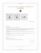 Ruby Pendant 0.58 Ct., 14K White Gold Appraisal
