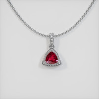 Ruby Pendant 0.58 Ct., 14K White Gold Preview