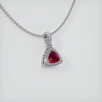 Ruby Pendant 0.58 Ct., 14K White Gold Preview