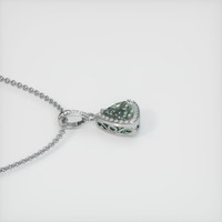 0.65 Ct. Green Sapphire Pendant, 14K White Gold 3