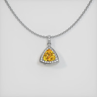 1.47 Ct. Sapphire Pendant, 14K White Gold 1