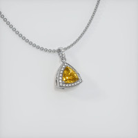 1.47 Ct. Sapphire Pendant, 14K White Gold 2