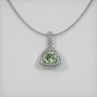 1.34 Ct. Sapphire Pendant, 14K White Gold 1