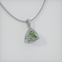 1.34 Ct. Sapphire Pendant, 14K White Gold 2