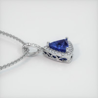 1.31 Ct. Sapphire Pendant, 18K White Gold 3