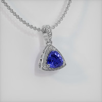 1.43 Ct. Sapphire Pendant, 18K White Gold 2