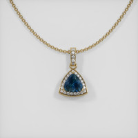 1.69 Ct. Sapphire Pendant, 14K Yellow Gold 1