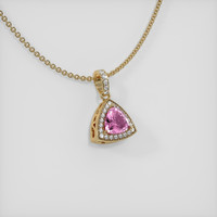 1.09 Ct. Sapphire Pendant, 14K Yellow Gold 2