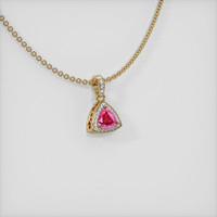 0.60 Ct. Ruby Pendant, 14K Yellow Gold 2