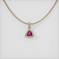 0.67 Ct. Ruby Pendant, 14K Yellow Gold 1