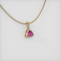 0.67 Ct. Ruby Pendant, 14K Yellow Gold 2