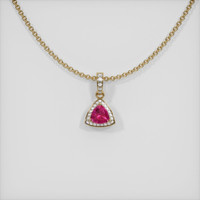 0.47 Ct. Ruby Pendant, 14K Yellow Gold 1