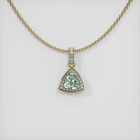 0.65 Ct. Sapphire Pendant, 14K Yellow Gold 1