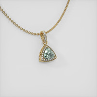 0.65 Ct. Sapphire Pendant, 14K Yellow Gold 2